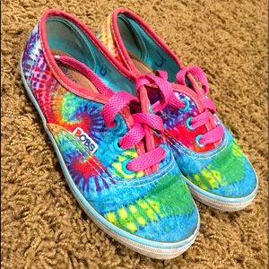 BOBS By Skechers tie dye Lace up sneakers